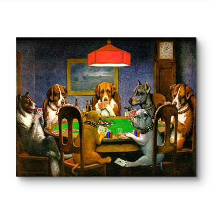 "Cassius Marcellus Coolidge's 'A Bold Bluff' - Premium Hand-Painted Oil Reproduction of Dogs Playing Poker"