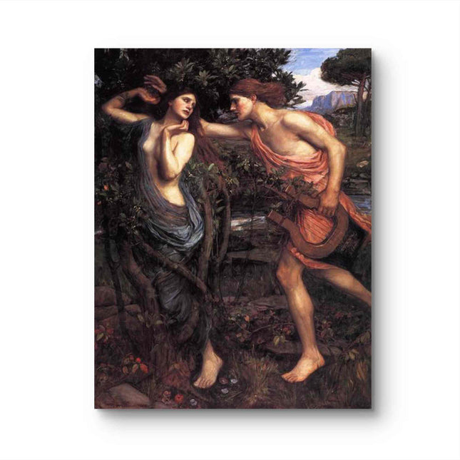 "John William Waterhouse's 'Mythological Encounter with Harpist' - Hand-Painted Oil Painting Reproduction"