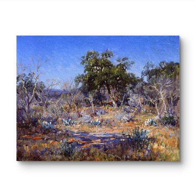 "Julian Onderdonk's 'Sunlit Oak in Summer Landscape' - Premium Hand-Painted Oil Reproduction on Canvas"