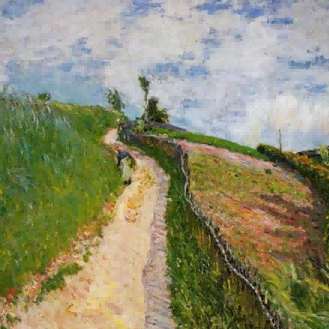 "Alfred Sisley's 'Country Path in Summer' - Hand-Painted Impressionist Oil Painting Reproduction"