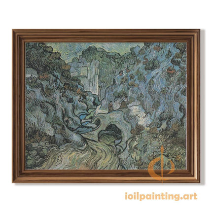 "Vincent van Gogh's 'Mountain Stream Landscape' - Premium Hand-Painted Oil Reproduction on Canvas"