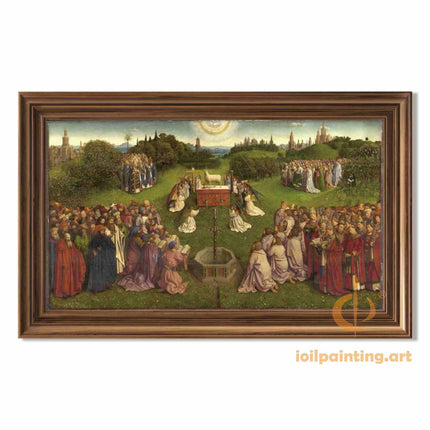 "Jan van Eyck's 'Adoration of the Mystic Lamb' - Hand-Painted Oil Painting Reproduction"