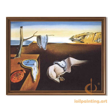 "Salvador Dalí's 'The Persistence of Memory' - Hand-Painted Surrealist Oil Painting Reproduction"