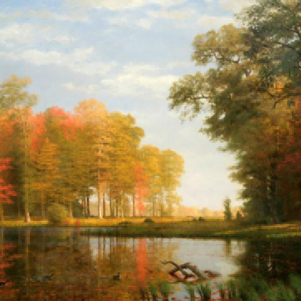 "Claude Monet's 'Autumn Reflections' - Hand-Painted Impressionist Oil Painting Reproduction"