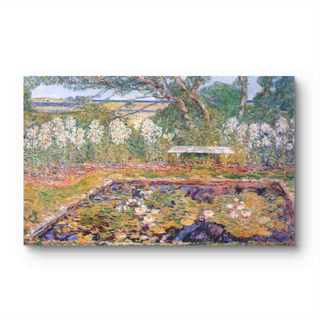 "Claude Monet's 'Serene Water Lily Garden' - Hand-Painted Impressionist Oil Painting Reproduction"