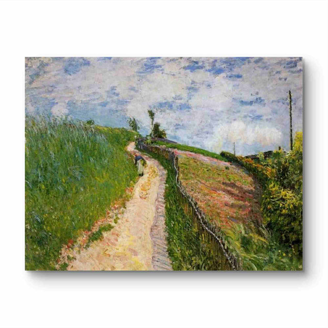 "Alfred Sisley's 'Country Path in Summer' - Hand-Painted Impressionist Oil Painting Reproduction"