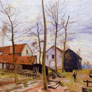 "Jean-Baptiste-Camille Corot's 'Serene Countryside' - Hand-Painted Landscape Oil Painting Reproduction"