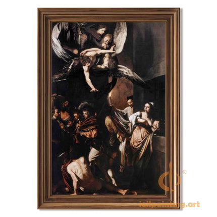 "Caravaggio's 'The Beheading of Saint John the Baptist' - Hand-Painted Baroque Oil Painting Reproduction"