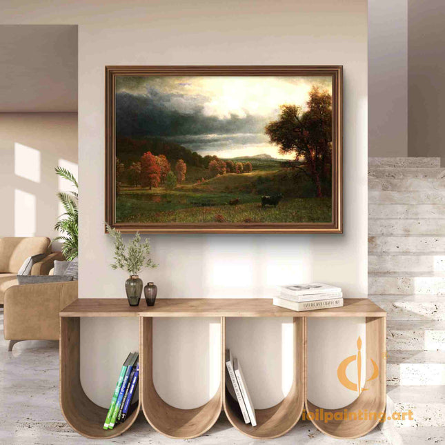 "John Constable's 'Autumn Pastoral' - Hand-Painted Landscape Oil Painting Reproduction"