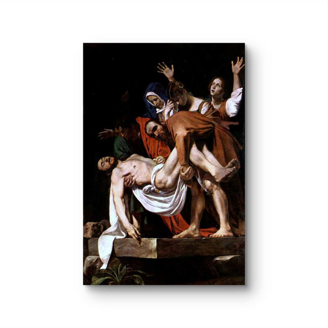 "Caravaggio's 'The Entombment of Christ' - Hand-Painted Baroque Oil Painting Reproduction"
