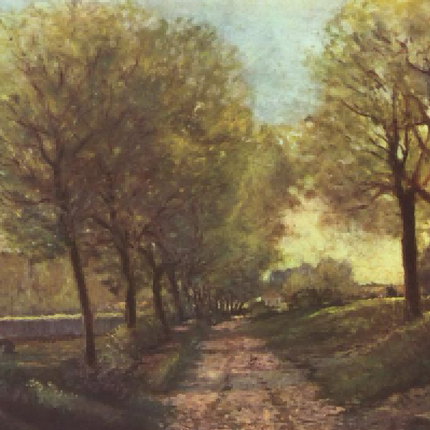 "John Constable's 'Sunlit Forest Path' - Hand-Painted Landscape Oil Painting Reproduction"