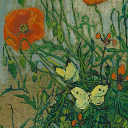 "Vincent van Gogh's 'Poppies and Butterflies' - Premium Hand-Painted Oil Reproduction on Canvas"