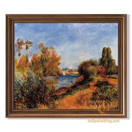 "Pierre-Auguste Renoir's 'Autumn River Landscape' - Premium Hand-Painted Oil Reproduction on Canvas"