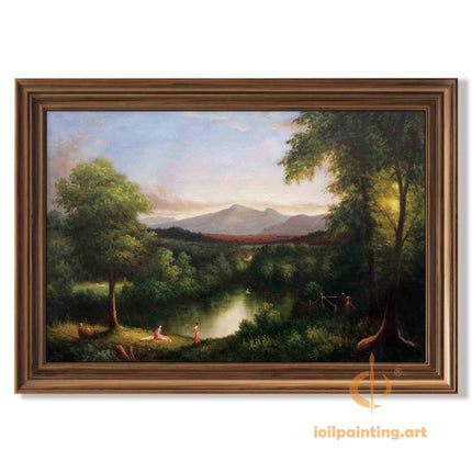 "Claude Lorrain's 'Serene Pastoral Landscape' - Premium Hand-Painted Oil Reproduction on Canvas"