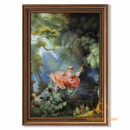 "Jean-Honoré Fragonard's 'The Swing' - Premium Hand-Painted Oil Reproduction on Canvas"