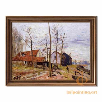 "Jean-Baptiste-Camille Corot's 'Serene Countryside' - Hand-Painted Landscape Oil Painting Reproduction"