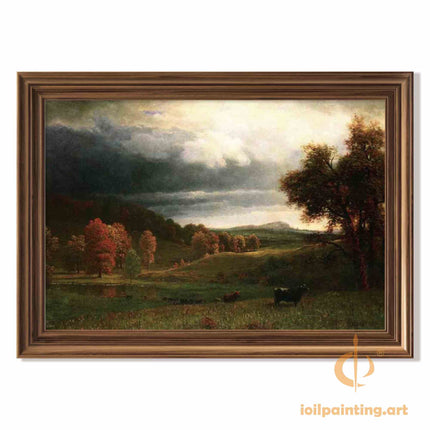 "John Constable's 'Autumn Pastoral' - Hand-Painted Landscape Oil Painting Reproduction"