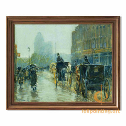 "Claude Monet's 'Foggy Parisian Morning' - Hand-Painted Impressionist Oil Painting Reproduction"