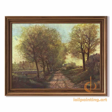 "John Constable's 'Sunlit Forest Path' - Hand-Painted Landscape Oil Painting Reproduction"