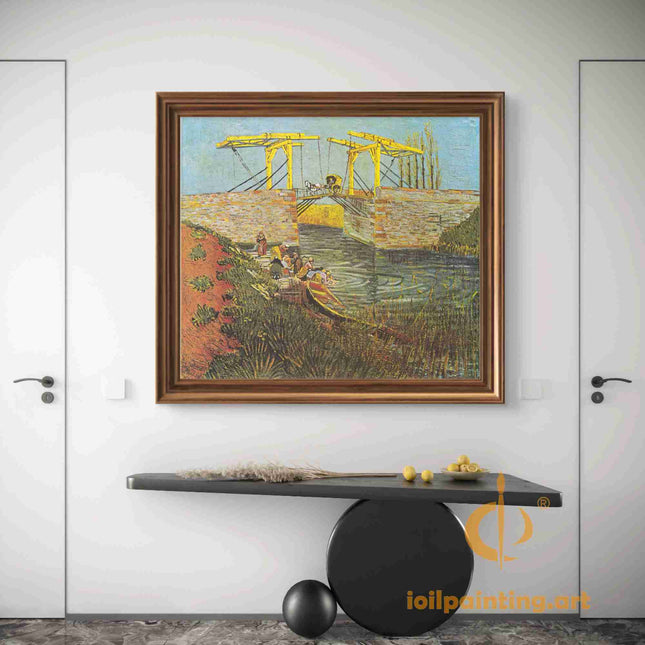 "Vincent van Gogh's 'The Langlois Bridge at Arles' - Premium Hand-Painted Oil Reproduction on Canvas"