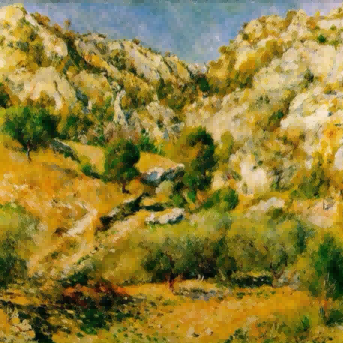 "Pierre-Auguste Renoir's 'Sunlit Mountain Valley' - Premium Hand-Painted Oil Painting Reproduction"