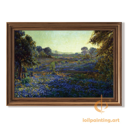 "Vincent van Gogh's 'Blue Flower Meadow' - Premium Hand-Painted Oil Reproduction on Canvas"