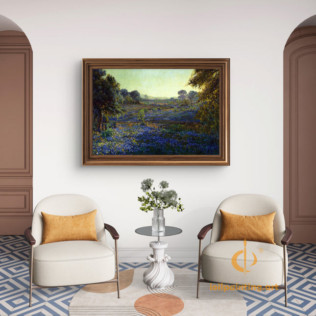 "Vincent van Gogh's 'Blue Flower Meadow' - Premium Hand-Painted Oil Reproduction on Canvas"