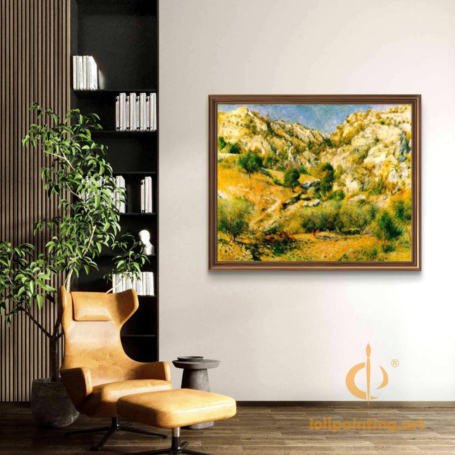 "Pierre-Auguste Renoir's 'Sunlit Mountain Valley' - Premium Hand-Painted Oil Painting Reproduction"