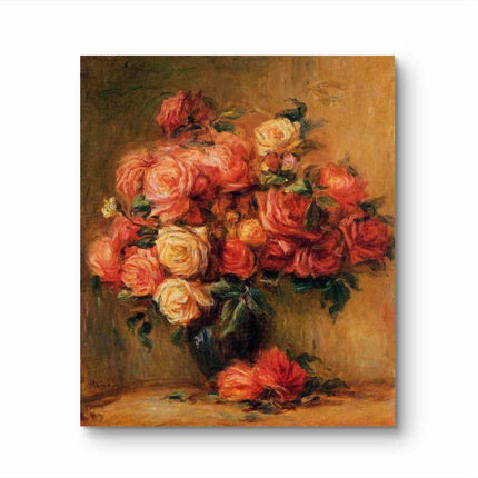 "Pierre-Auguste Renoir's 'Roses in Bloom' - Premium Hand-Painted Oil Painting Reproduction"