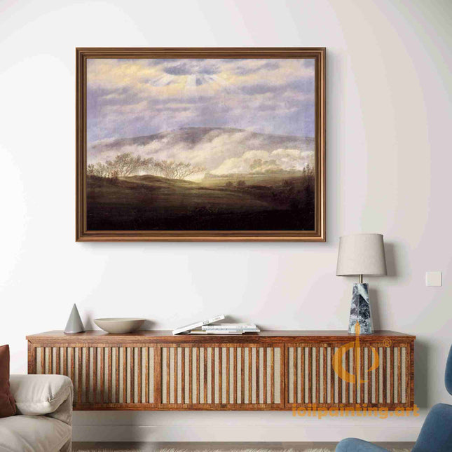 "John Constable's 'Serene Countryside Glow' - Hand-Painted Landscape Oil Painting Reproduction"