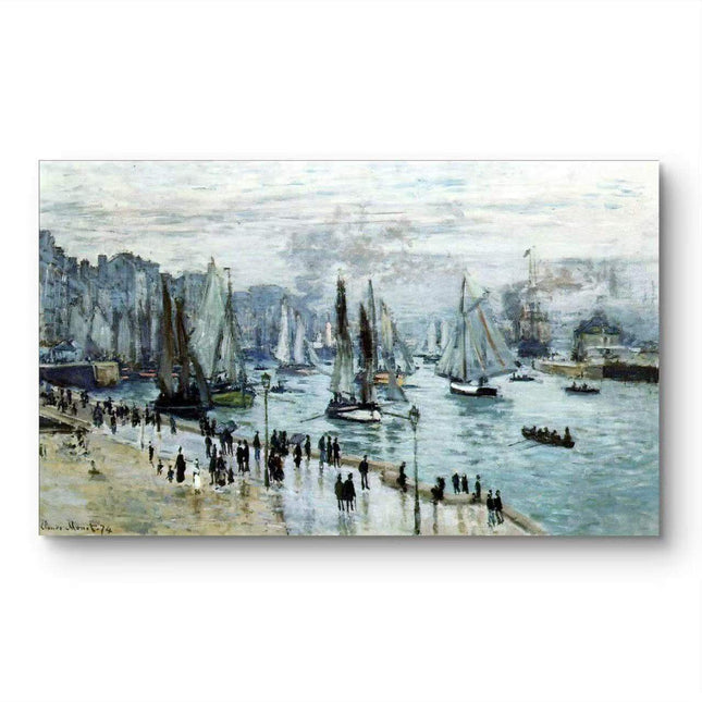 "Claude Monet's 'Vibrant Harbor with Sailing Boats' - Hand-Painted Oil Painting Reproduction"