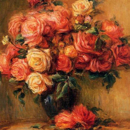 "Pierre-Auguste Renoir's 'Roses in Bloom' - Premium Hand-Painted Oil Painting Reproduction"