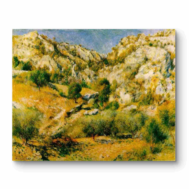 "Pierre-Auguste Renoir's 'Sunlit Mountain Valley' - Premium Hand-Painted Oil Painting Reproduction"