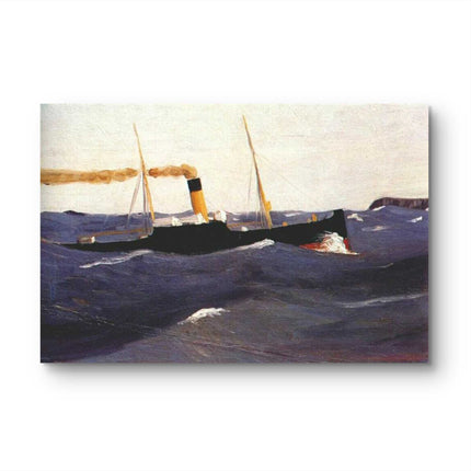 "Edward Hopper's 'Majestic Steamship at Sea' - Hand-Painted Oil Painting Reproduction"