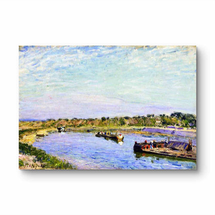 "Claude Monet's 'River Serenity' - Hand-Painted Impressionist Oil Painting Reproduction"