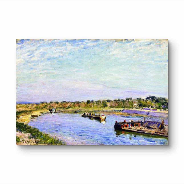 "Claude Monet's 'River Serenity' - Hand-Painted Impressionist Oil Painting Reproduction"