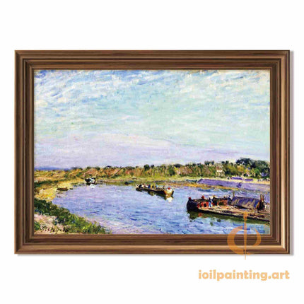 "Claude Monet's 'River Serenity' - Hand-Painted Impressionist Oil Painting Reproduction"