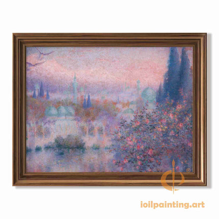 "Oriental Dreamscape - Premium Hand-Painted Oil Reproduction on Canvas"