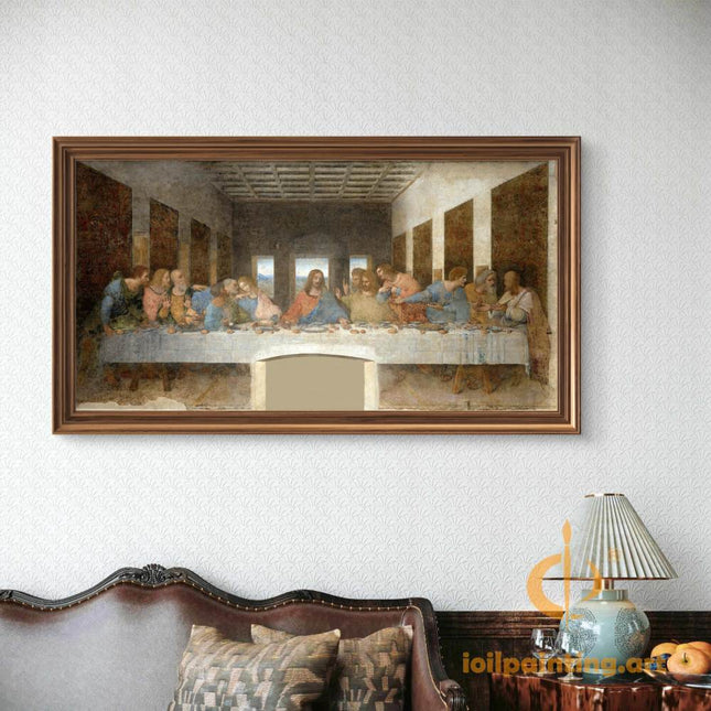 "Leonardo da Vinci's 'The Last Supper' - Hand-Painted Renaissance Oil Painting Reproduction"