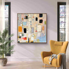 Stretch-Walnut Frame / 36*36inches