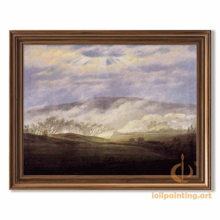 "John Constable's 'Serene Countryside Glow' - Hand-Painted Landscape Oil Painting Reproduction"