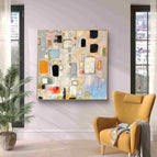 Stretch-Golden Frame / 36*36inches