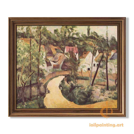 "Paul Cézanne 'Bridge over a Stream' - Authentic Post-Impressionist Landscape Oil Painting Reproduction"