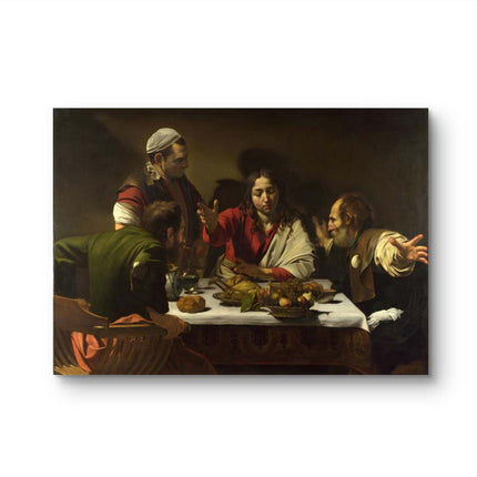 "Caravaggio's 'Supper at Emmaus' - Hand-Painted Baroque Oil Painting Reproduction"