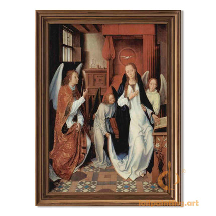 "Fra Angelico's 'The Annunciation' - Hand-Painted Renaissance Oil Painting Reproduction"