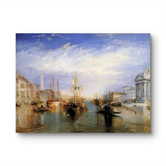"William Turner's 'Venetian Waterway with Grand Canal' - Hand-Painted Oil Painting Reproduction"