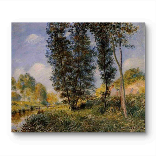 "Alfred Sisley's 'Tranquil Woodland' - Hand-Painted Impressionist Oil Painting Reproduction"