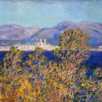 "Impressionist Mountain Landscape - Premium Hand-Painted Oil Reproduction on Canvas"