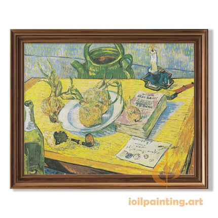 "Vincent van Gogh's 'Still Life with Onions' - Premium Hand-Painted Oil Reproduction on Canvas"