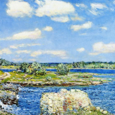 "Claude Monet's 'Serene River with Islands' - Hand-Painted Impressionist Oil Painting Reproduction"